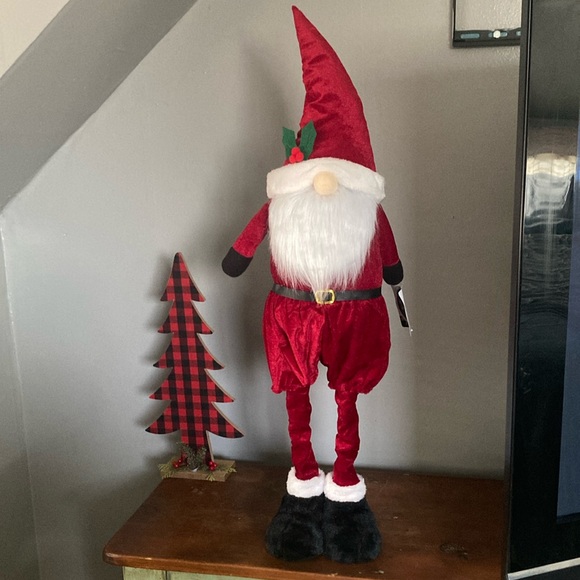 NWT- Beautiful Santa Greeter Gnome Decoration w/ Extendable Legs 27”-37” - Picture 13 of 17